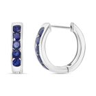 D'Joy Masoala Saphir (Fissure gefüllt) Ohrringe 925 Silber rhodiniert ca. 1.72 ct