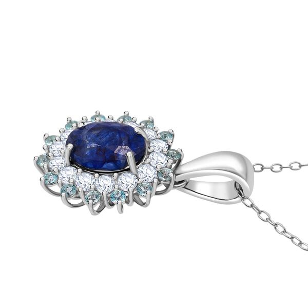 D'Joy Masoala Saphir, blauer Apatit und Zirkon Anhänger mit 50cm Kette - 2,84 ct. image number 3