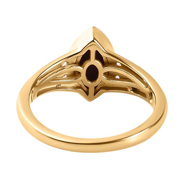 Ammolit und wei&szlig;er Zirkon-Ring - 1,18 ct. image number 6