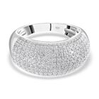 Weißer Zirkon Ring, 925 Silber rhodiniert, (Größe 16.00), ca. 2.79 ct