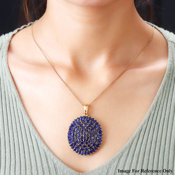 Masoala Saphir (Fissure gefüllt) Anhänger, 925 Silber vergoldet ca. 31,03 ct image number 2