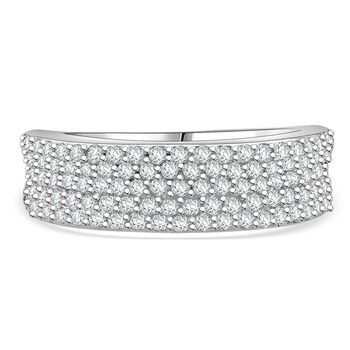 Lustro Stella Wei&szlig;er Zirkonia Ring 925 Silber rhodiniert (Gr&ouml;&szlig;e 17.00)