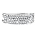 Lustro Stella Weißer Zirkonia Ring 925 Silber rhodiniert (Größe 17.00)