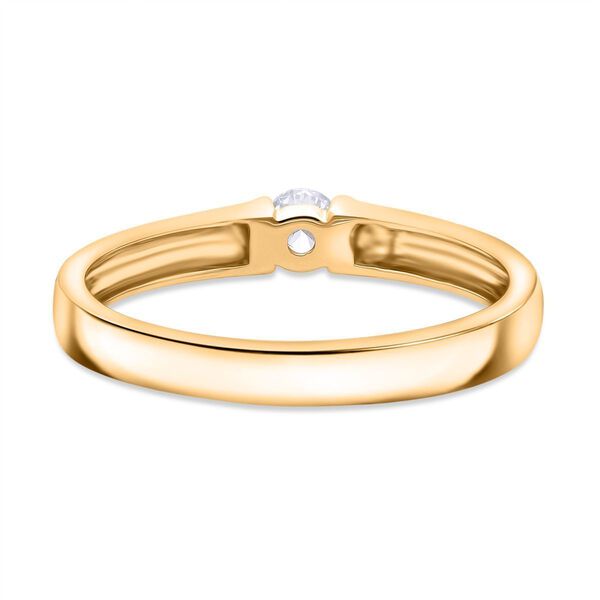 LUXURIANT VS-EF Labor Diamant Ring, 925 Silber Gelbgold Vermeil - 0,20 ct. image number 5