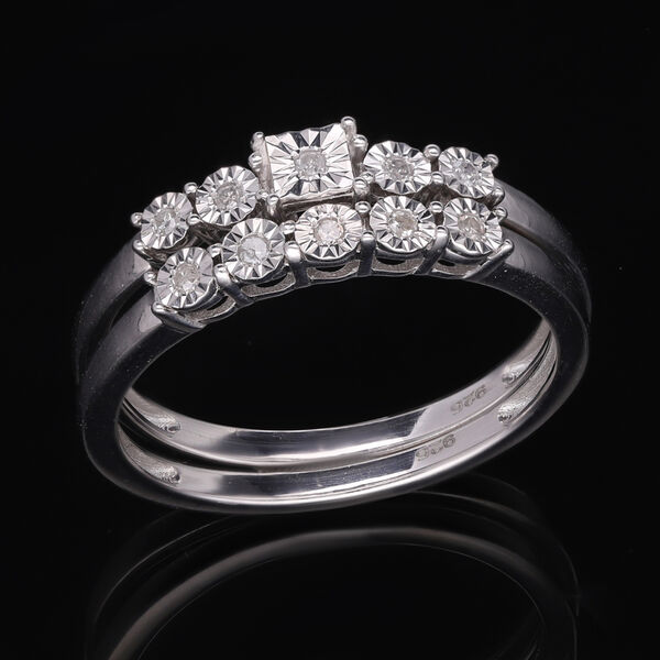 2er Set - Diamant Stacking Ringe - 0,10 ct. image number 2