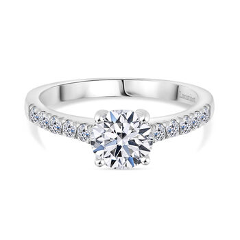 LUXURIANT SI Labor Diamant Ring, 925 Silber rhodiniert - 1,25 ct.