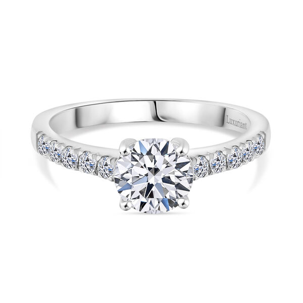 LUXURIANT SI Labor Diamant Ring, 925 Silber rhodiniert - 1,25 ct.