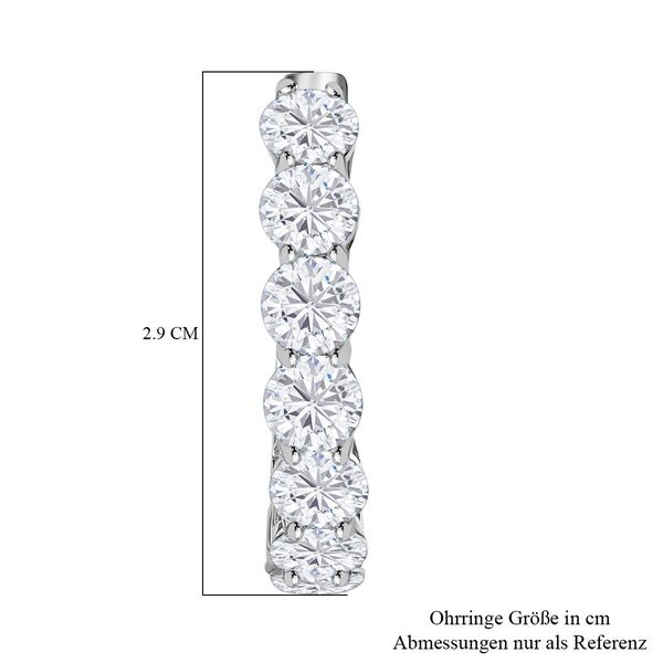 Moissanit Ohrringe, 925 Silber platiniert - 7,02 ct. image number 5
