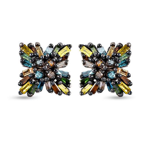 Mehrfarbige Diamant-Ohrstecker - 0,33 ct. image number 0