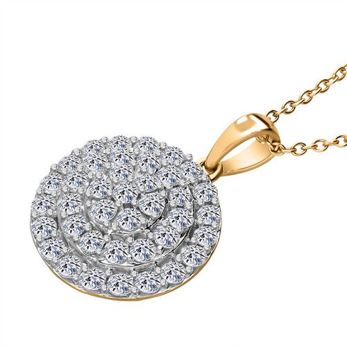 LUXURIANT DIAMOND - Lab Grown Diamant SI-GH SGL zertifiziert Schmuckset 925 Silber Gelbgold Vermeil ca. 1,00 ct. image number 2