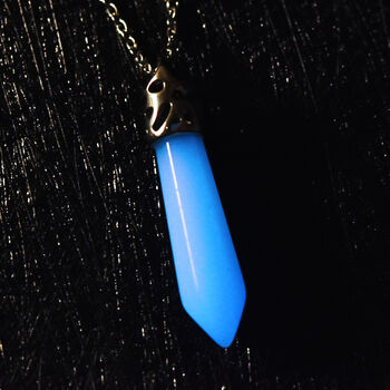 Harz-Anh&auml;nger mit Kette, ca. 50 cm, 316L Edelstahl ca. 15.20 ct