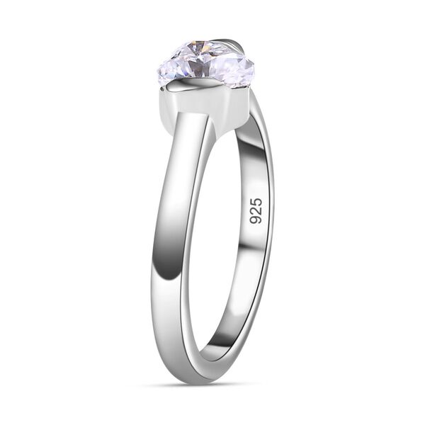 Moissanit Ring in platiniertem Silber - 0,94 ct. image number 5