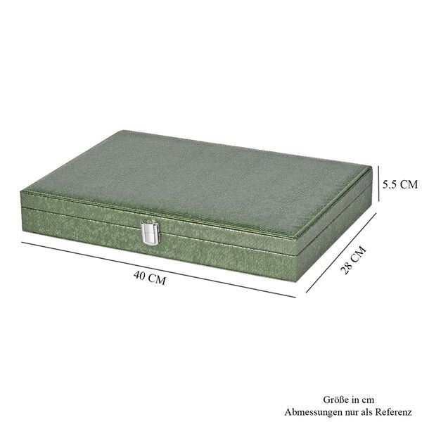 XL Premium Schmuckbox, 40x28x6 cm, grün image number 6
