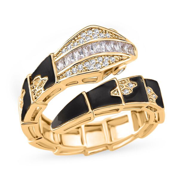 Wei&szlig;er Zirkonia Ring Nickelfreies Messing emailliert (Gr&ouml;&szlig;e 16.00) image number 4