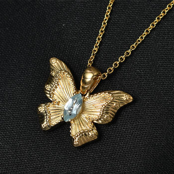 EverTrue himmelblauer Topas Anh&auml;nger mit 50cm Kette - 0,66 ct.