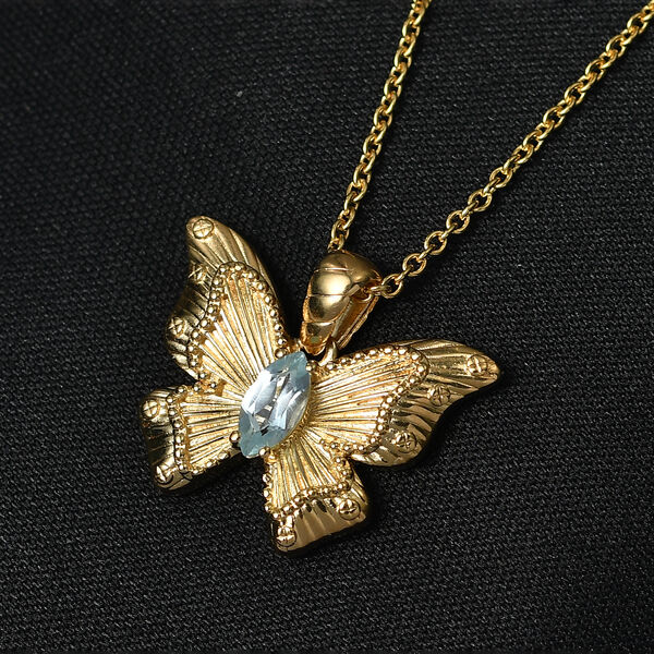 EverTrue himmelblauer Topas Anh&auml;nger mit 50cm Kette - 0,66 ct. image number 1