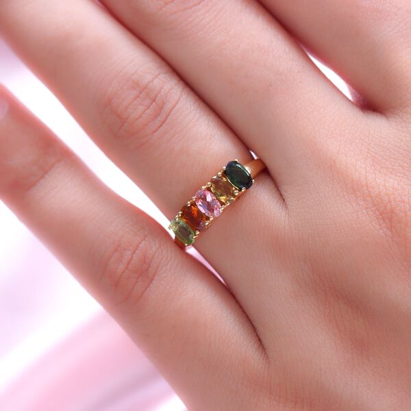 Natürlicher Mehrfach-Turmalin-Ring - 1,12 ct. image number 3