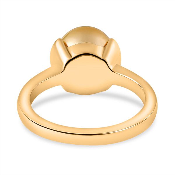 Goldene S&uuml;dsee Perle Ring, 925 Silber Gelbgold Vermeil, (Gr&ouml;&szlig;e 20.00) image number 5