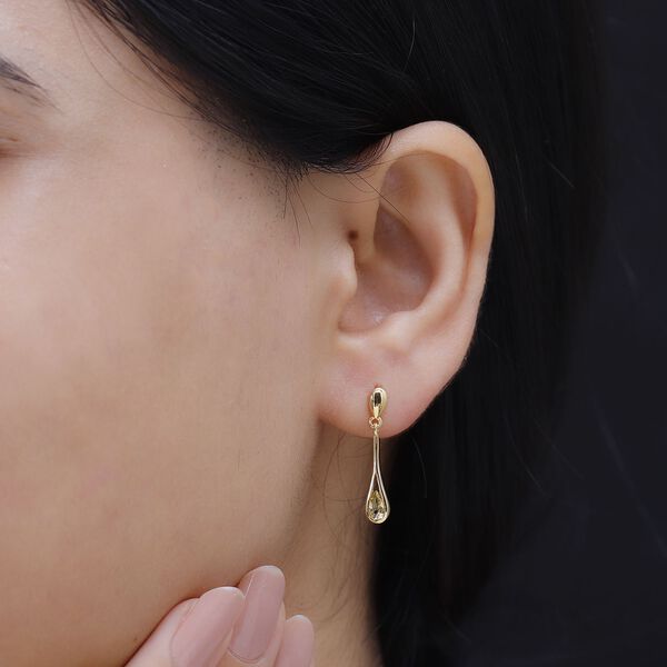 AA nat&uuml;rliche goldener Tansanit-Ohrringe - 0,39 ct. image number 2