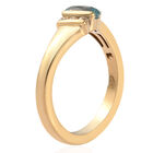 Kambodschanischer, blauer Zirkon-Ring, 925 Silber vergoldet (Größe 19.00) ca. 0,84 ct image number 3