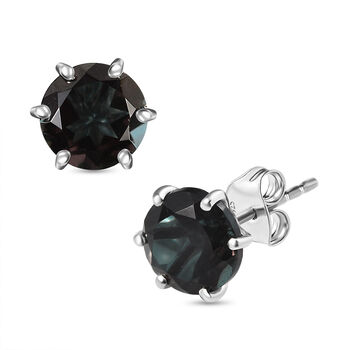 Farbwechsel-Alexandrit-Quarz-Triplette Ohrringe, 925 Silber platiniert ca. 4.36 ct