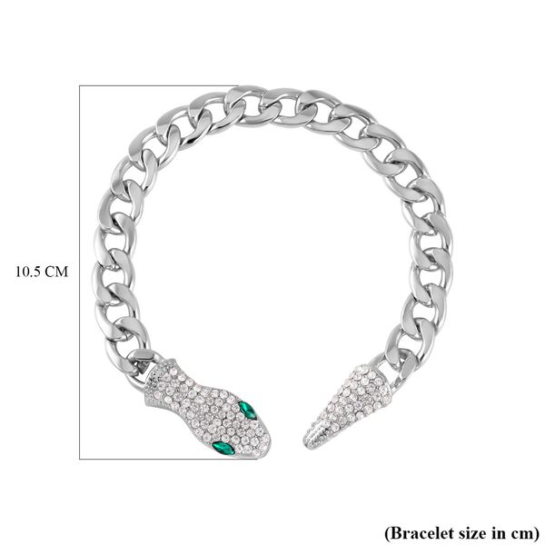 Glas, Wei&szlig;er Kristall Armband ca. 26.75 cm image number 5