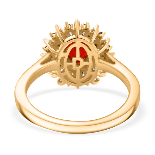 D'Joy AAAA Feueropal, Champagner und weißer Diamant Ring - 0,85 ct. image number 6