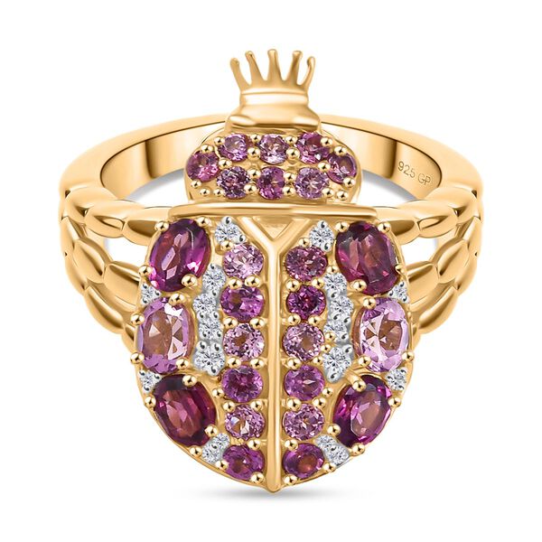 GP Trionfo Kollektion- Rhodolith Granat, Lotus Granat, Zirkon und blauer Saphir Ring - 2,41 ct. image number 0