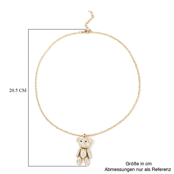 Wei&szlig;er und schwarzer &ouml;sterreichischer Kristall-Anh&auml;nger mit 60 cm Kette image number 4