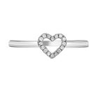 Weißer Diamant Ring 925 Silber platiniert (Größe 20.00) ca. 0,07 ct