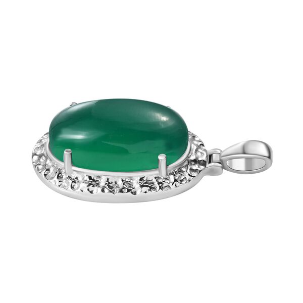Verde Onyx Anh&auml;nger  Edelstahl ca. 11.77 ct image number 4