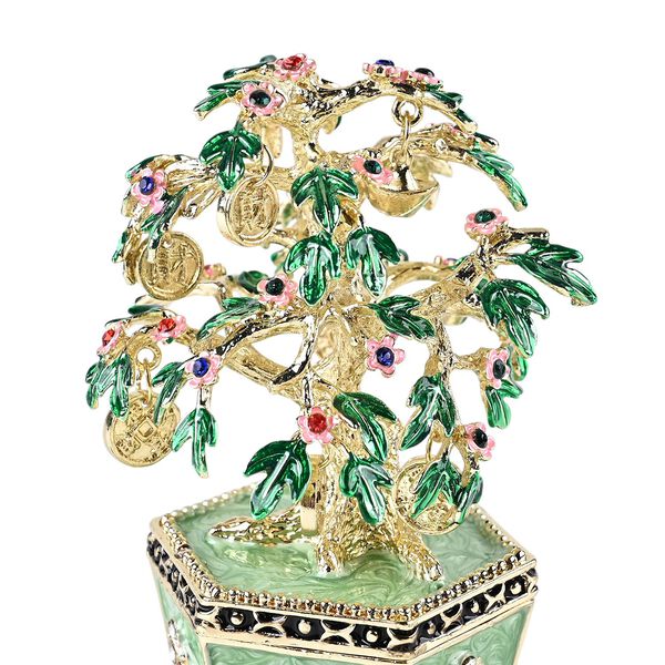 Geldbaum-Schmuckschatulle, 12x6,5 cm, Grün image number 4