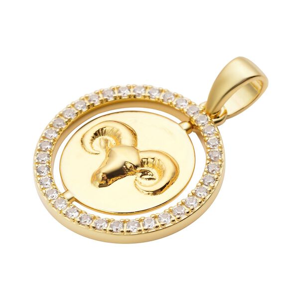 Wei&szlig;er Zirkon Widder-Anh&auml;nger - 0,63 ct. image number 3