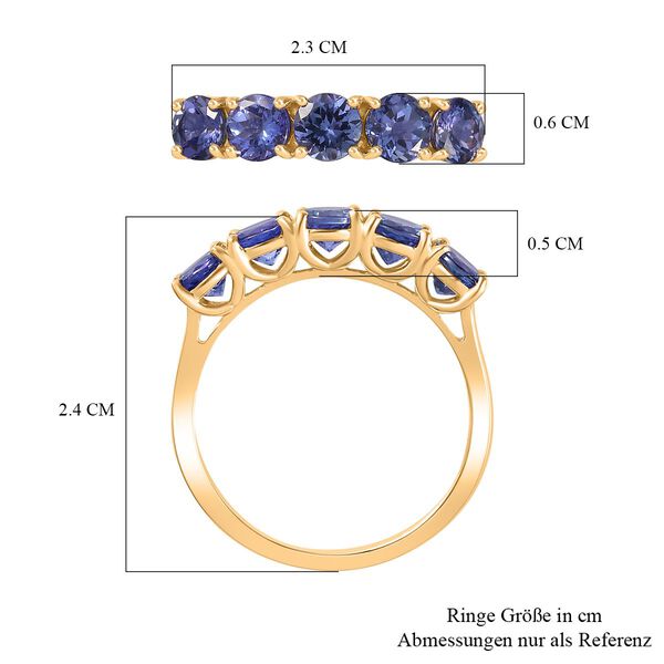 AA Tansanit Ring in 585 Gold - 2 ct. image number 7