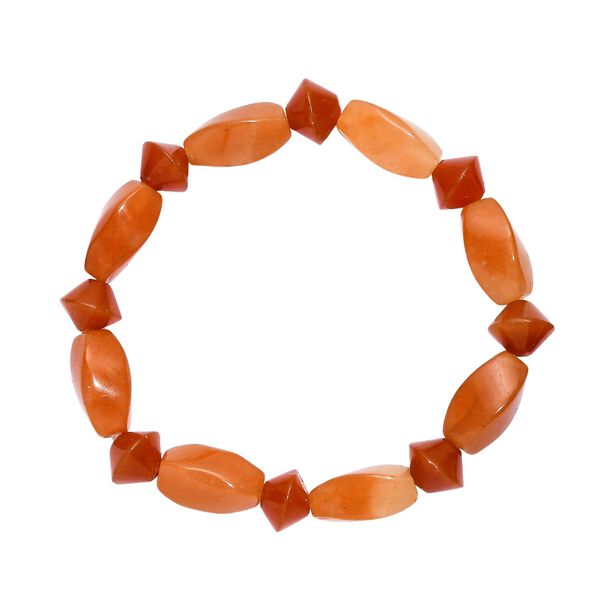 Rotes Aventurin Armband Flexibel (18 cm), ca. 100.00 ct image number 4