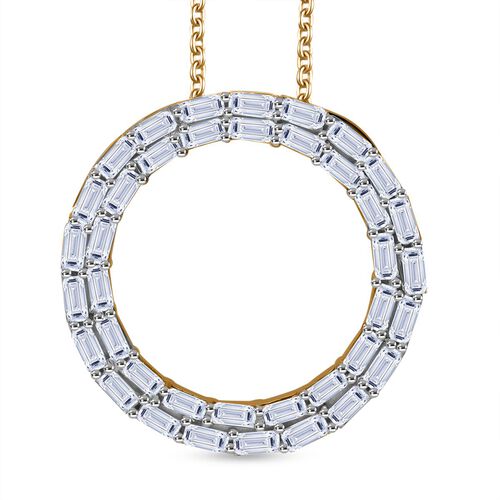 Lab Grown Diamant SI Schmuckset 925 Silber 750 Gelbgold Vermeil ca. 2,00 ct. image number 0