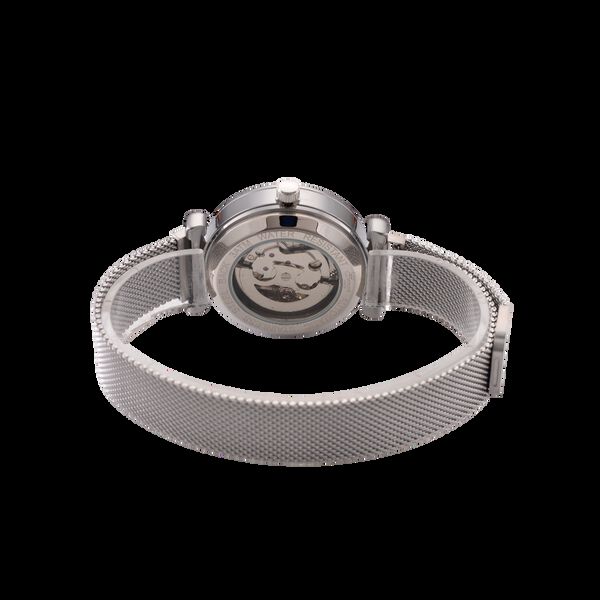 GENOA TIME V2 Automatik-Mechanische Uhr, wei&szlig;es Zifferblatt mit Sonnenschein-Design, 3ATM Wasserdicht, 8.5 cm, Silberfarben image number 6