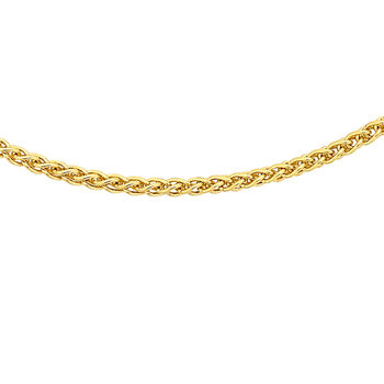 Italienische Spigakette, verstellbar - ca. 50 cm, 375 Gelbgold