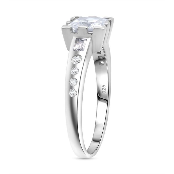 Lustro Stella wei&szlig;er Zirkonia Ring, 925 Silber rhodiniert image number 4