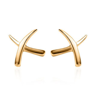 Rachel Galley Kollektion - Molto Kiss Ohrstecker, 925 Silber Gelbgold Vermeil, ca. 0,65g