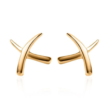 Rachel Galley Kollektion - Molto Kiss Ohrstecker, 925 Silber Gelbgold Vermeil, ca. 0,65g