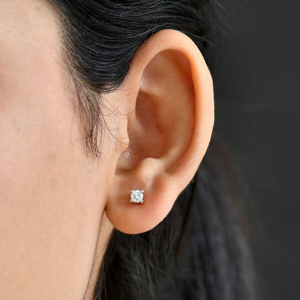 LUXURIANT DIAMOND - Lab Grown Diamant SI-GH SGL zertifiziert Ohrringe 925 Silber 750 Roségold Vermeil ca. 0.50 ct image number 3