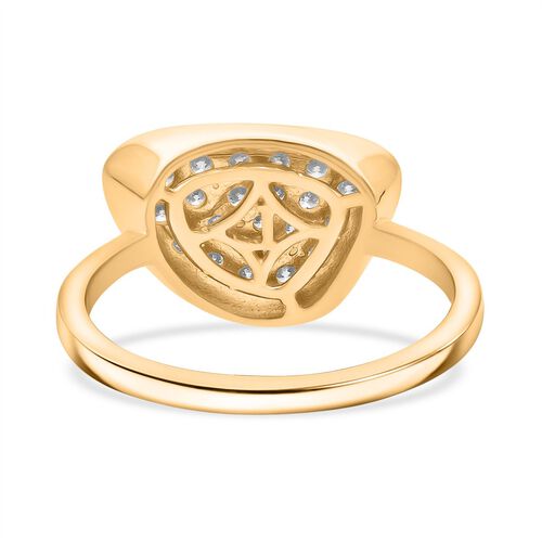 Lab Grown Diamant SI Ring 925 Silber 750 Gelbgold Vermeil (Größe 17.00) ca. 0,51 ct image number 5