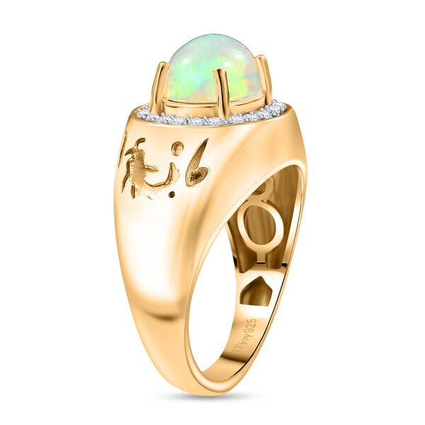 D'Joy AA Natürlicher, äthiopischer Welo Opal und Zirkon Ring - 2,13 ct. image number 5