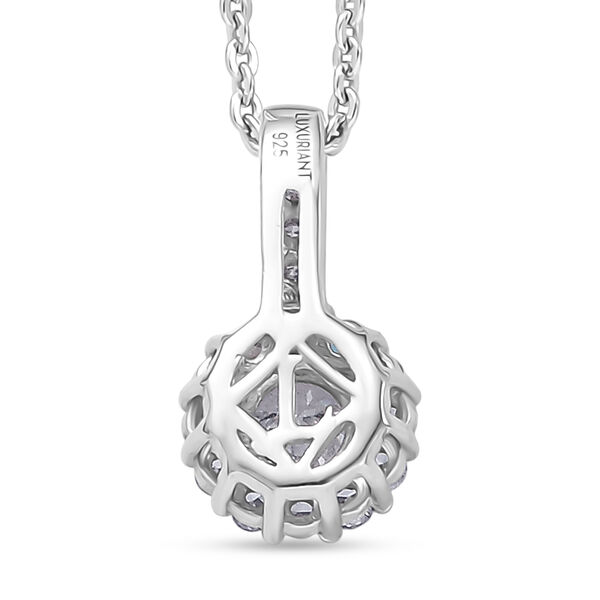 LUXURIANT SI-GH Labor Diamant Anh&auml;nger mit 50cm Kette, 925 Silber rhodiniert - 0,50 ct. image number 5