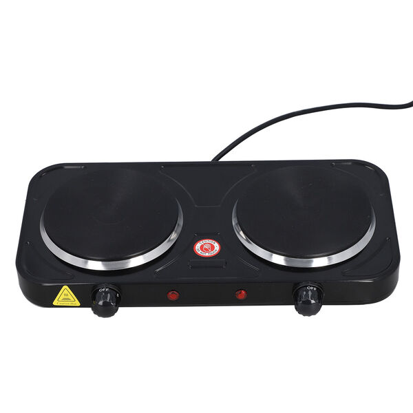 HOMESMART: Doppelkochplatte, 2000 Watt, Schwarz image number 0