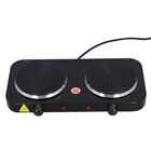 HOMESMART Doppelkochplatte 2000 Watt, Größe 42,7x20,88x6,35 cm, Schwarz
