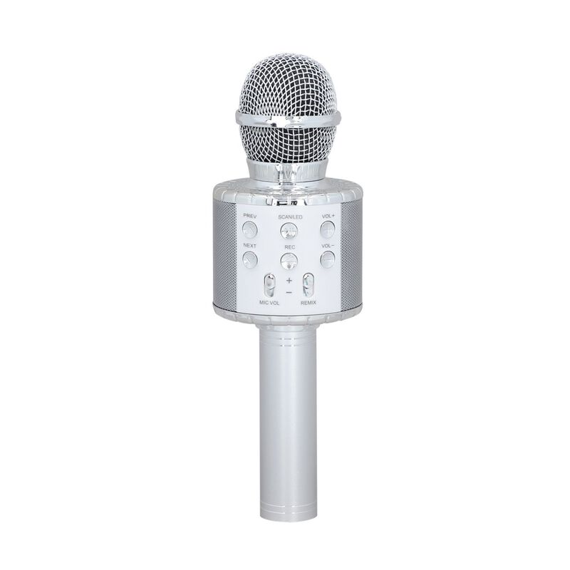 Multifunktions Karaoke Mikrofon, Silber image number 0