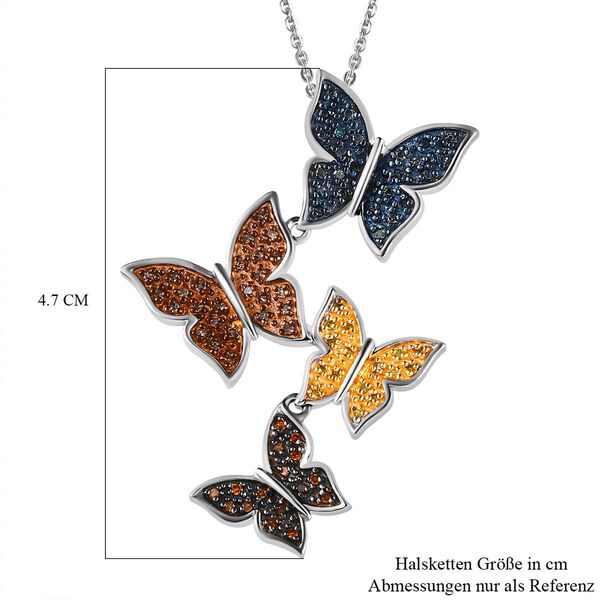 GP Italian Garden Kollektion - Mehrfarbiger Diamant und Kanchanburi blauer Saphir-Anhänger mit 50cm Kette - 0,50 ct. image number 5