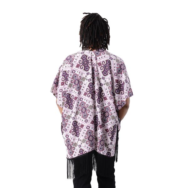 Kimono mit Quasten, Einheitsgr&ouml;&szlig;e Lila image number 2